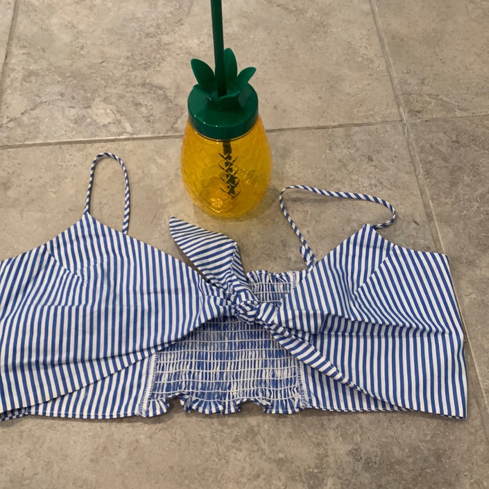 Essue bandeau cotton stripped top